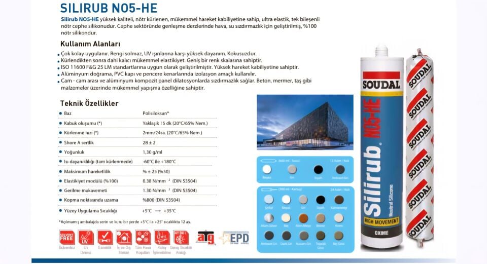 SİLİRUB N05-HE Cephe Derz Mastik
